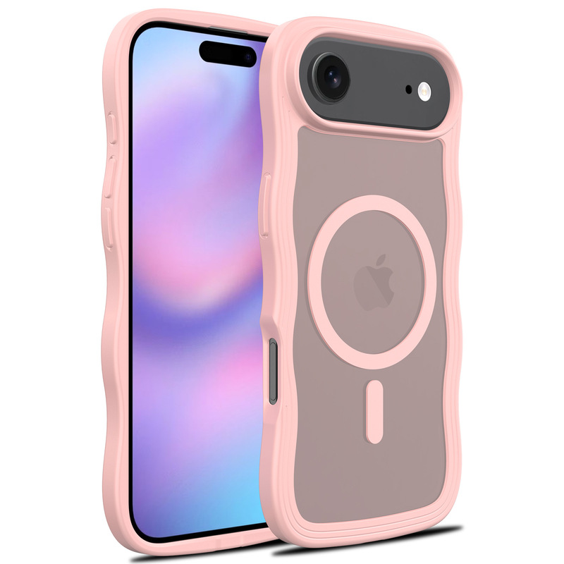 iphone17 落下防止波模様の携帯電話ケースに適しています。磁気吸引付きの肌の感触 Apple 15 16pro 携帯電話ケース|undefined