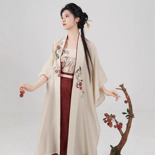 New Song-style Hanfu Women's Three-piece Embroidered Skirt National Style Summer and Autumn Embroidery