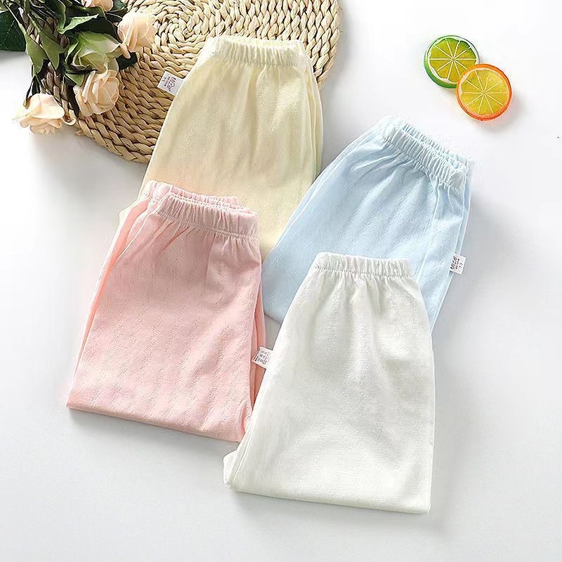 Children's Anti-Mosquito Pants Summer Thin Style Unisex Baby Trendy Pants Infant Toddler Solid Color Korean Version Breathable Anti-Mosquito Pants