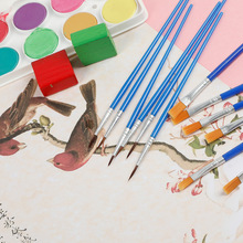 丙烯颜料笔刷儿童水彩笔尼龙塑料画笔油画笔平头勾线笔排笔批发