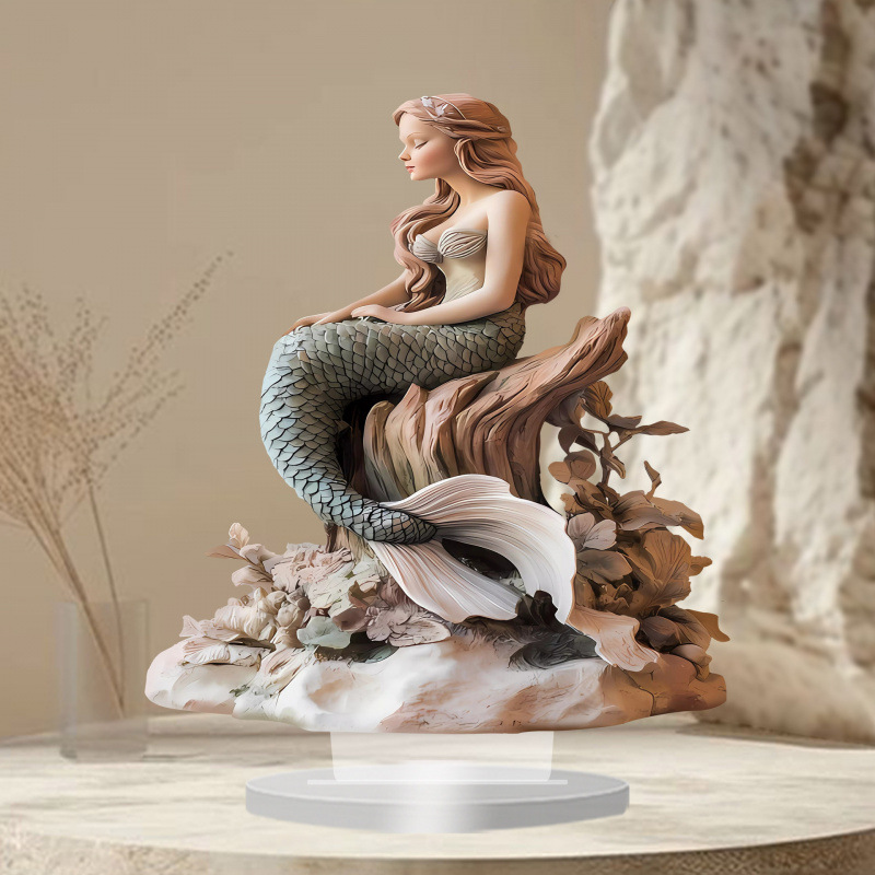 Transfronterizo nuevo estilo bohemio encantador sirena acrílico marcas para el hogar y la decoración de la oficina