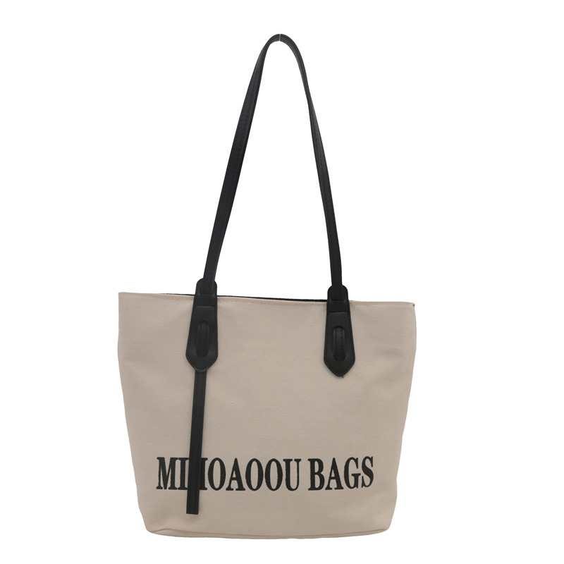 대용량 경량 캔버스 가방 여성의 2024 새로운 가을 캐주얼 어깨 가방 클래스 통근 여성 가방 토트 백