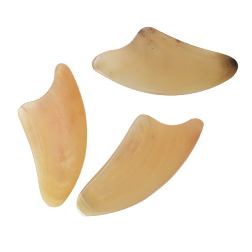Sheep's horn triangular piece, horn scraping board, horn single scraping sheet 9-10cm, horn scraping board, horn comb