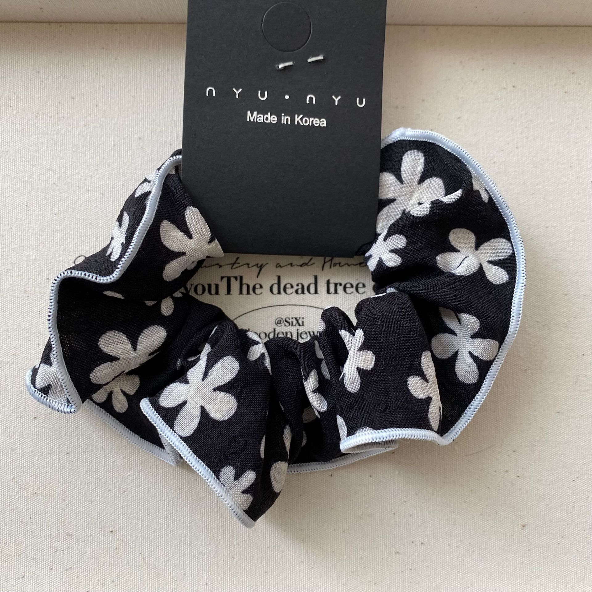 Women's Gender Printing, Handmade Design Women's Simple Style Color Block Cloth Printing Handmade Hair Tie