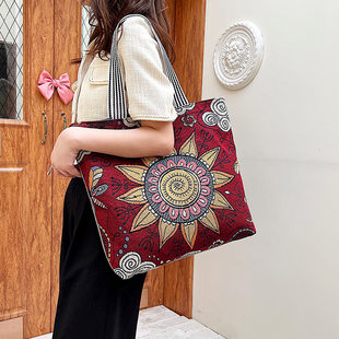 (Cross-border trading), retro shopping bag, one-shoulder bag Myanmar, Thailand