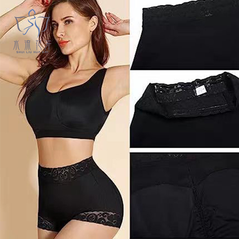 Nuevo Comercio exterior transfronterizo caliente verano cintura alta que forma la ropa interior encaje cintura que forma pantalones cortos de levantamiento de cadera que forman el vientre que forma los pantalones
