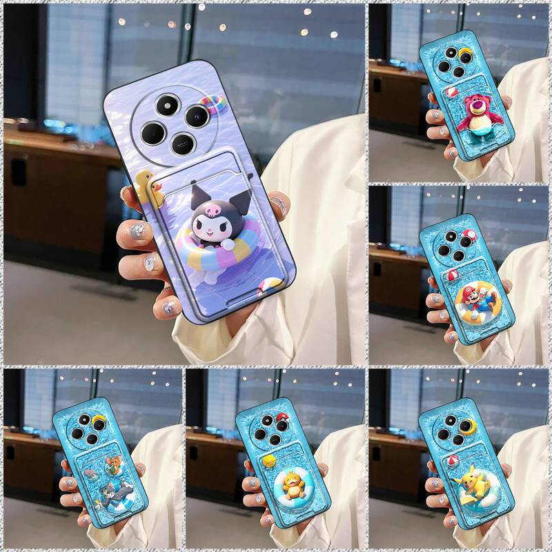 Suitable for Xiaomi Mobile Phone Case to Hold Photos, Digital Swimming Ring, Youth Card Holder, New Style, Cute Soft Shell Couple