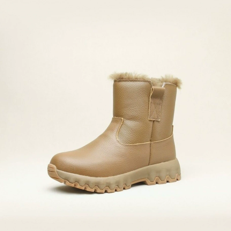 Новая зимняя банда шерстяная холодостойкая кожа сапоги утолщение холода скольжения износостойкая резиновая подошва