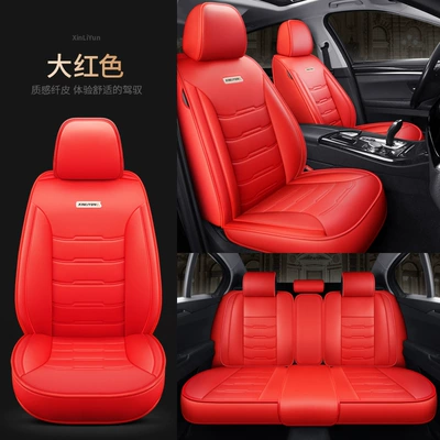 Cross-Border Foreign Trade Four-Season Universal Five-Seater Full Leather Fully Enclosed Car Seat Cover Car Seat Cushion Car Seat Cushion Pad (Seat cushion, seat cover) - big-red-standard-version