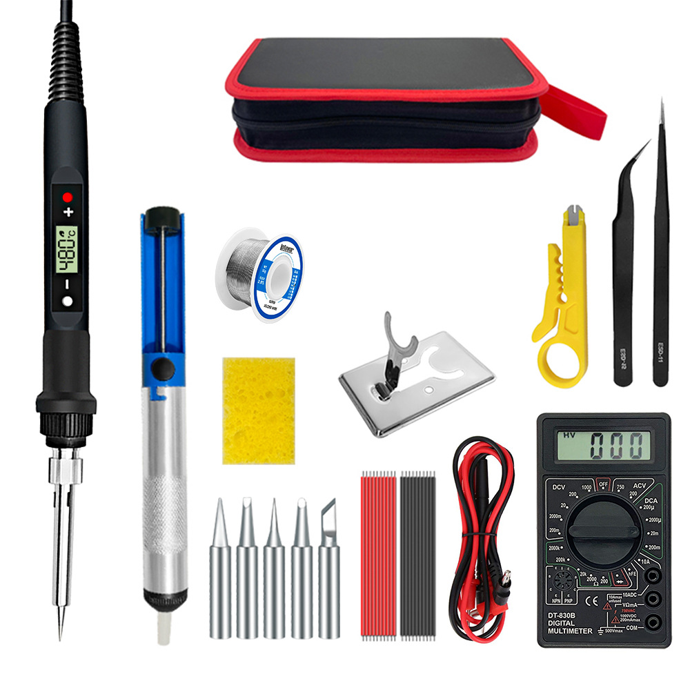 60/80W pantalla digital soldador eléctrico soldadura hogar temperatura ajustable grado industrial soldadura eléctrica pluma herramienta de reparación traje