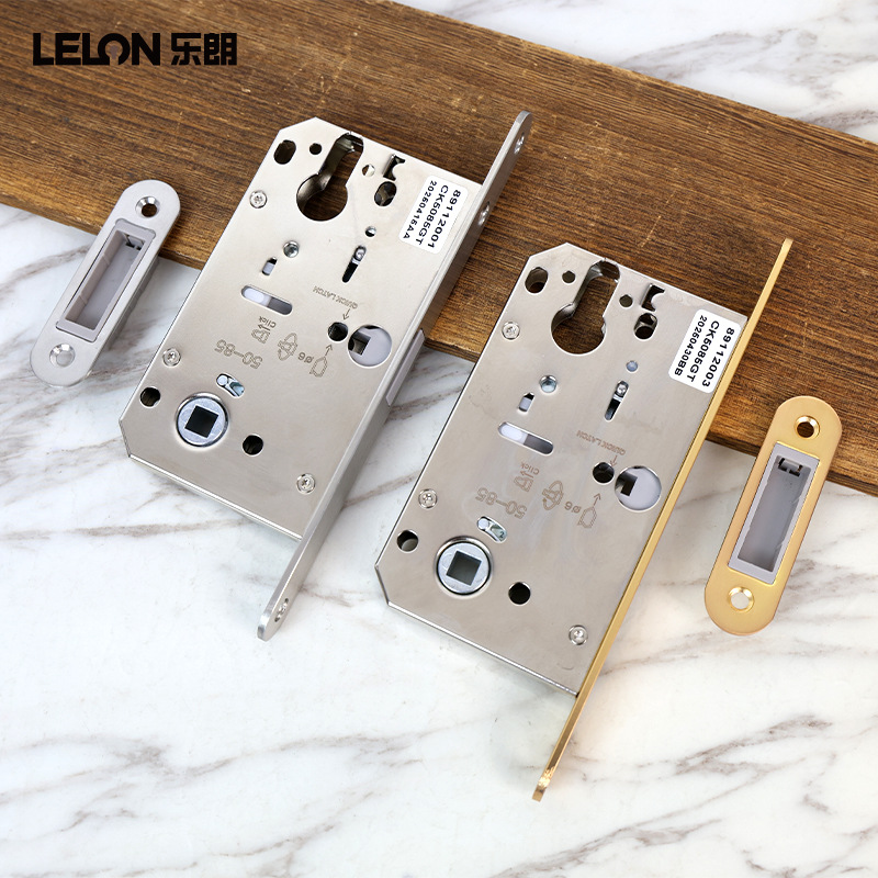 Personalizado italiano 5085 cuerpo de cerradura magnética de una lengüeta puerta de madera silenciosa accesorios de cerradura dormitorio baño puerta interior acero inoxidable