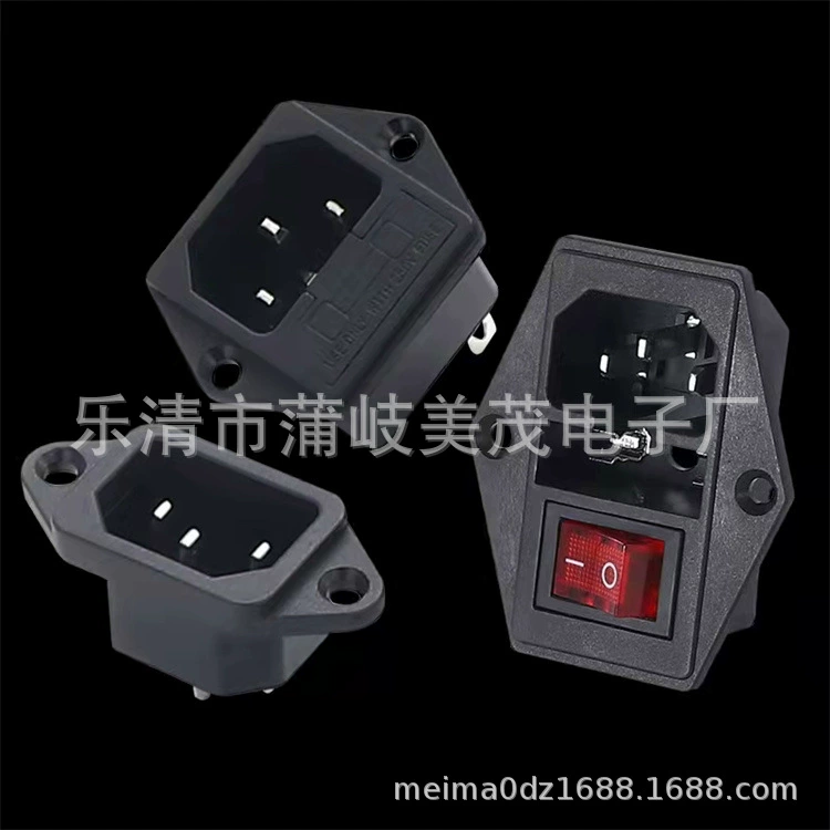 Разъем переменного тока AC-02 2-в-1 с переключателем с предохранителем Принтер Розетка питания AC-03 с ушами 10A