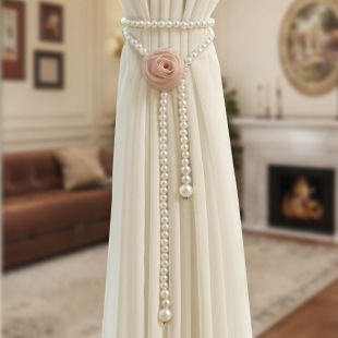 Cross-Border New Zhenhai Rose Strap Curtain Accessories Decoration Manufacturer Spot Wholesale Temu Manufacturer Dropshipping