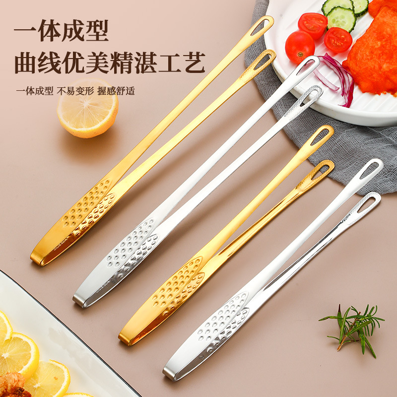 Clip de barbacoa 304 de acero inoxidable coreano clip de barbacoa tijeras de barbacoa clip de carne clip de comida buffet de hotel