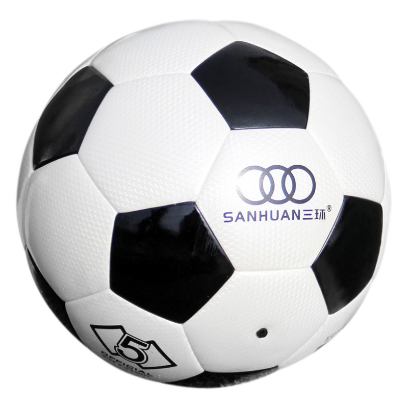 Copa del Mundo de tres anillos de fútbol costura de cuero PU laminador en caliente engrosamiento a prueba de explosiones No. 4 No. 5 fútbol luminoso reflectante al por mayor