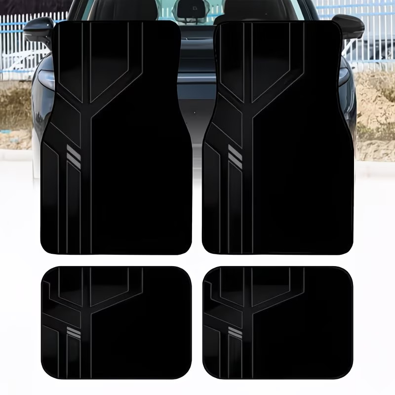 Cross-Border Temu New Hot-Selling American-Style Car Floor Mats, Dirt-Resistant, Wear-Resistant, Easy to Care For, Four-Piece Set, Label Included, Dropshipping Wholesale