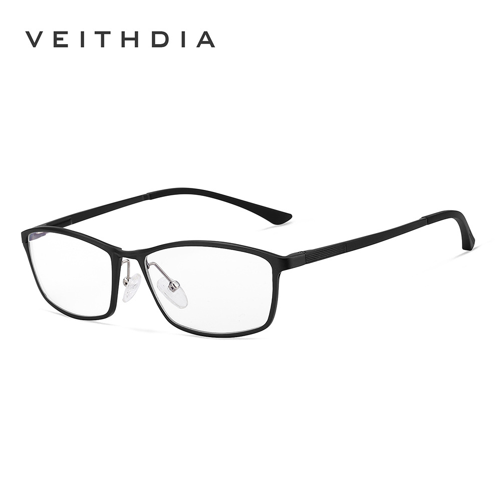 Marco de apertura de marco completo aluminio magnesio anti-luz azul espejo óptico de miopía marco hombre cuadrado simple negocio cómodo 8708
