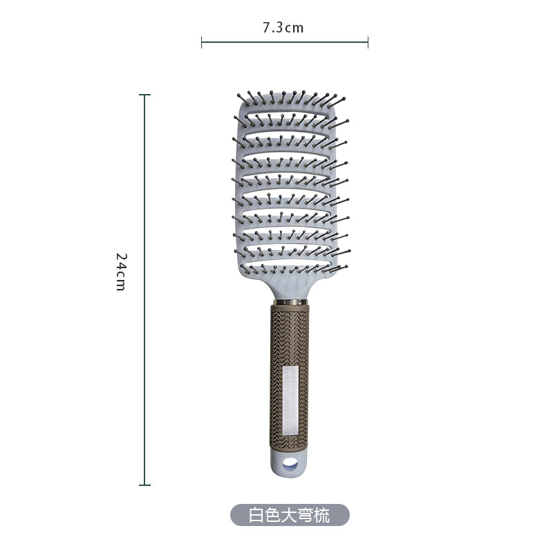Peine de cerdas de plástico forma de cerdas peine costilla peine liso Pelo Rizado grande curvo peine del pelo cabeza del cuero cabelludo peine de masaje