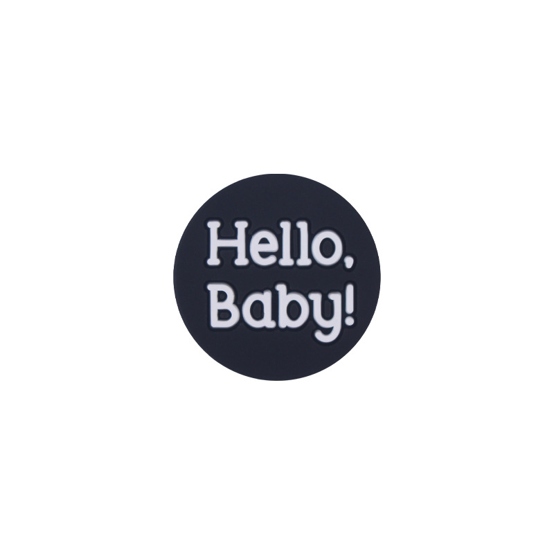 Bebé suministros de dibujos animados HOLA bebé redondo de silicona pequeño mordedor bebé molar pezón anti-caída cadena Accesorios