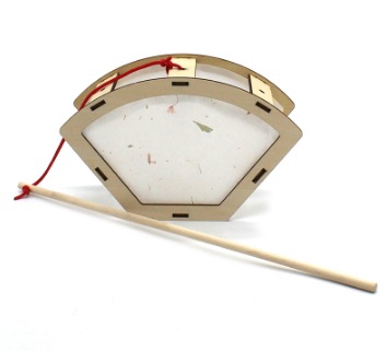 Juego de linterna-abanico antiguo