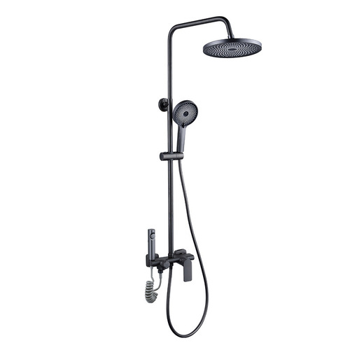 Lifestyle Shower with Black Shower Head, Engineering Shower Head Set, Hotel-Specific Bathroom Shower Head, Factory Wholesale