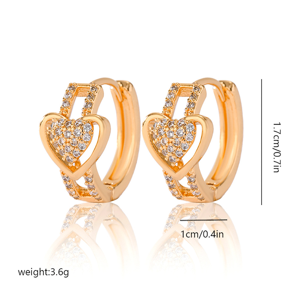 8g Weight Copper Ear Needle Material Zircon Inlay Material Earrings Classification 1 Pair Quantity Daily Occasion Copper Material Heart Shape, Crown, Rhombus Pattern Women's Gender Inlay Design Casual, Simple Style Style 1 Pair Casual Simple Style Heart Shape Crown Rhombus Inlay Copper Zircon Earrings 14