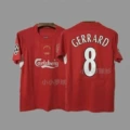 04-05 UCL Champions Liverpool Home #8 Gerrard + Patch
