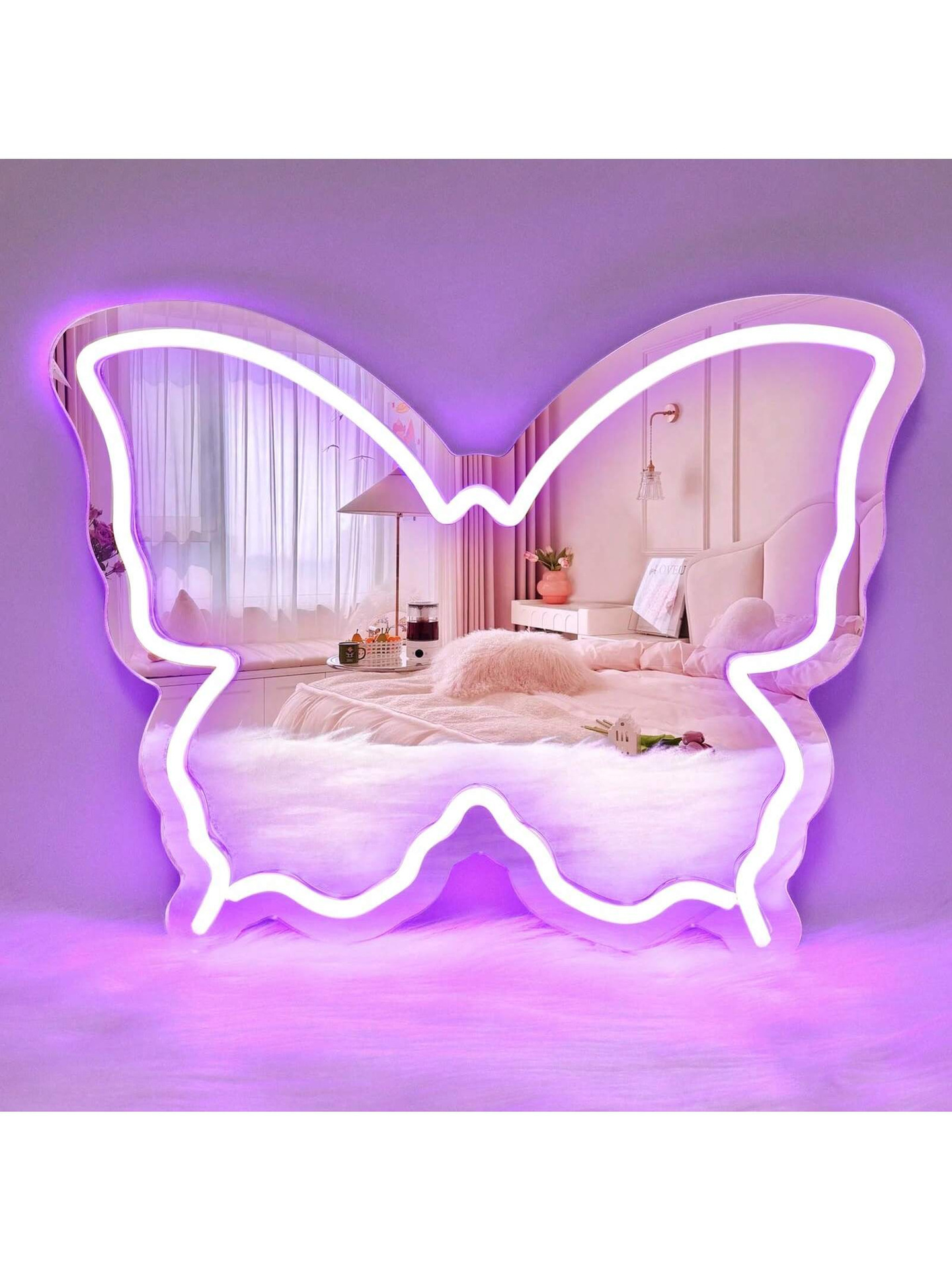 Transfronterizos LED de neón espejo luminoso espejo de maquillaje estilo de letra lámpara dormitorio tienda atmósfera lámpara decorativa