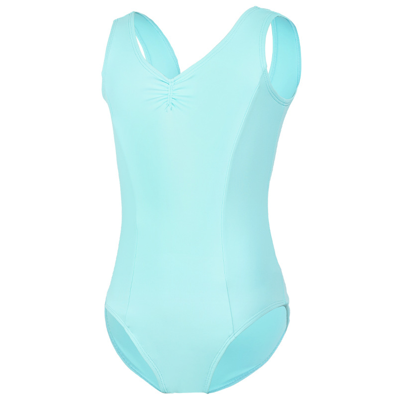Trajes de baile transfronterizos para niñas, ropa de práctica desnuda de verano para niñas, chaleco de alta elasticidad, ropa deportiva de una pieza