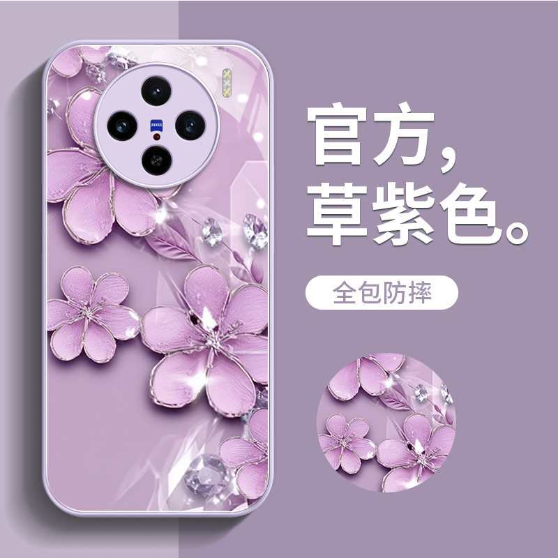 Diamond Flower vivox100 Phone Case for x90pro Advanced Sense x80 Glass x70 Hand Rope x60 Protective Case