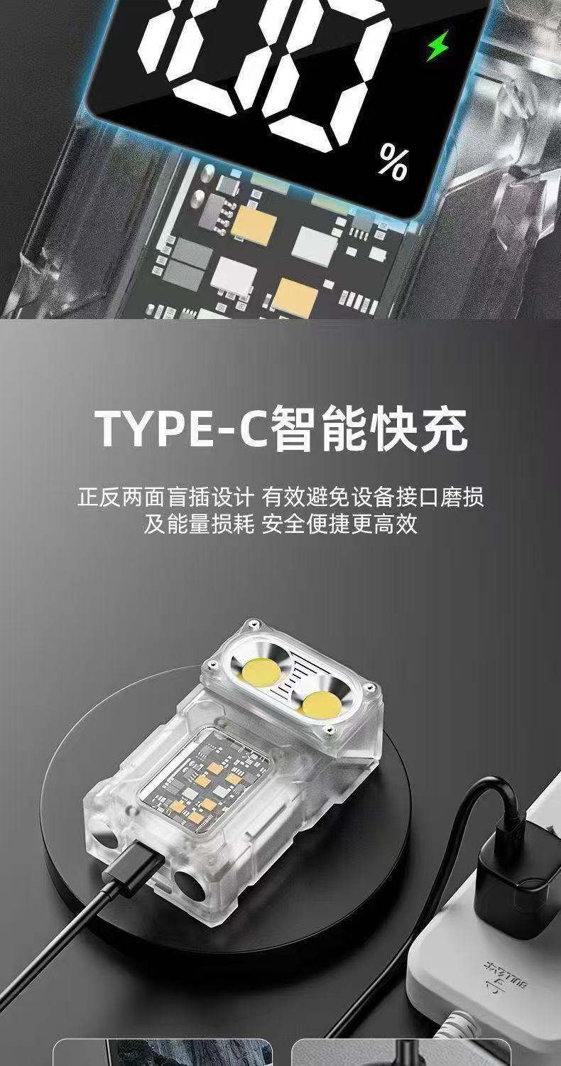 Magnetic Led Work Light Auto Repair Maintenance Light Outdoor Lighting Flashlight Strong Light Charging Small Portable Super Bright