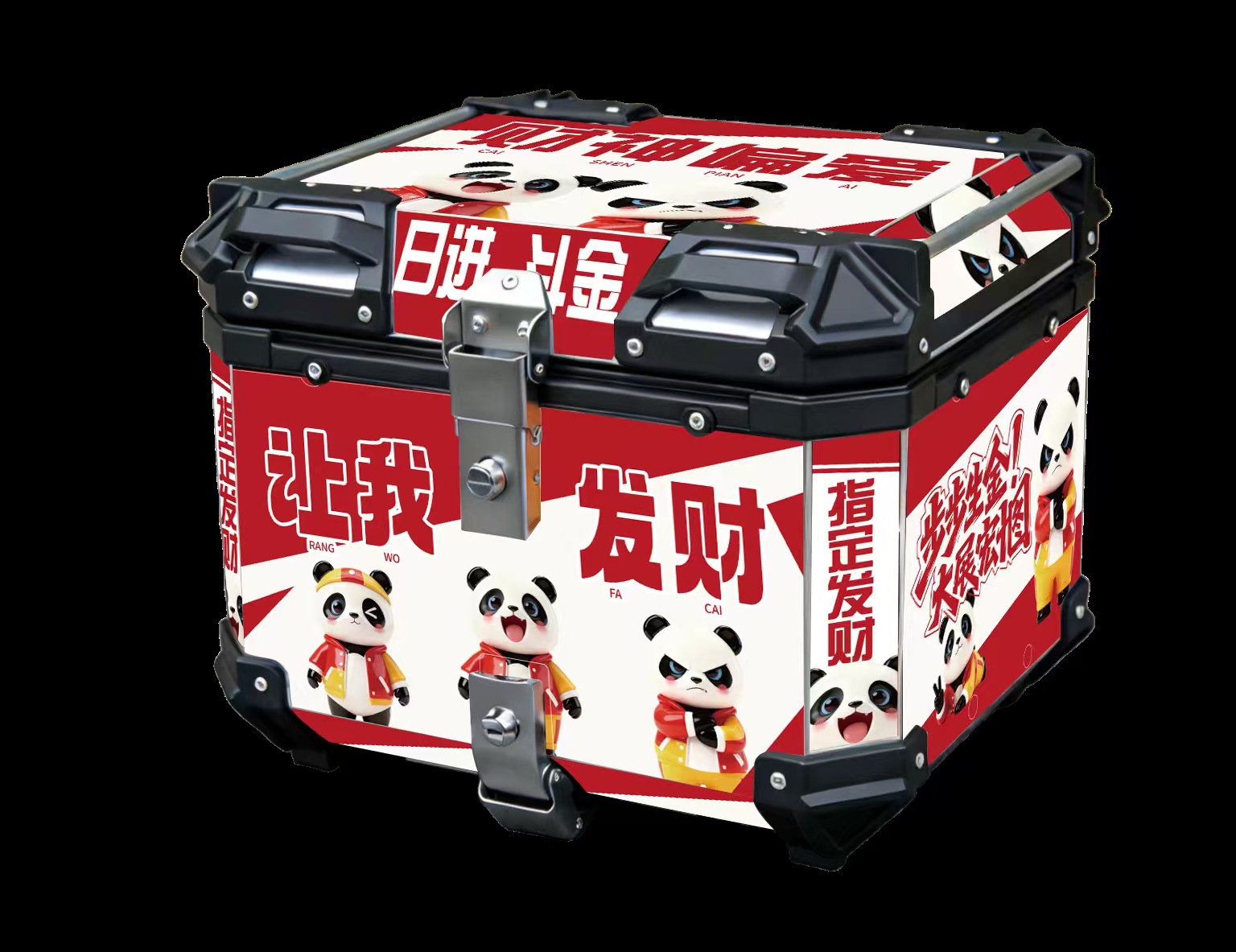 Customized Motorcycle Tail Box, Aluminum Alloy, Large Capacity 36L/45L, Rounded Corners, Retro Style, Universal Quick-Release for Electric Vehicles