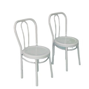 DollHouse doll house BJD miniature model OB11 mini metal stool iron chair soldier accessories