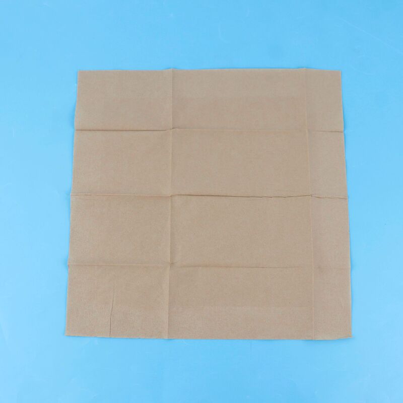 Natural Color, Eco-Friendly, Recycled Napkins That Can Be Folded and Printed with a Custom Logo Natural Color, Eco-Friendly, Recycled Napkins That Can Be Folded and Printed with a Custom Logo