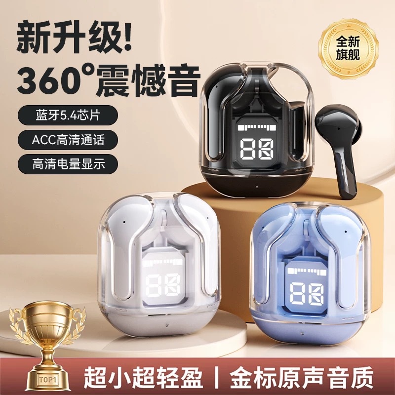 Pantalla digital transfronteriza air31 Auriculares Bluetooth transparentes inalámbricos en la oreja estéreo bilateral batería de larga duración Air31