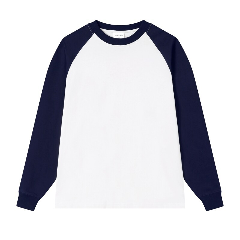 260g algodón puro color de choque hombro cuello redondo manga larga impresión de manga corta logotipo equipo de construcción de sudaderas culturales tendencia deportiva