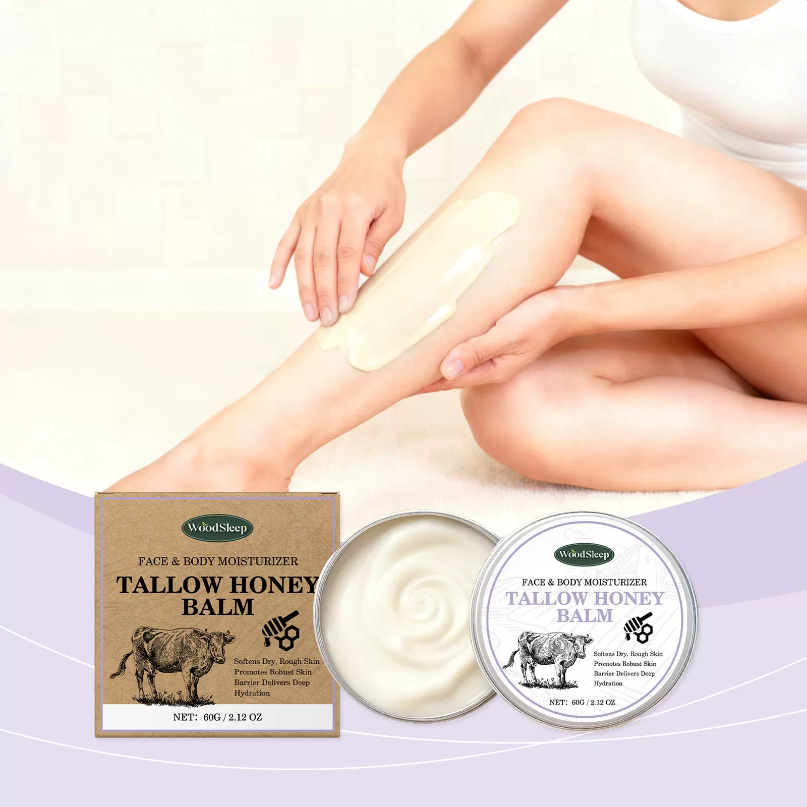 WOODSLEEP 蜂蜜保湿润肤膏 润泽保湿柔嫩面部身体肌肤日常护理膏