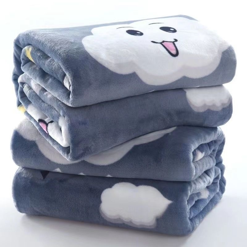 Flannel winter warm fleece bedspread, coral fleece single and double bed sheets, summer air-conditioned nap blanket