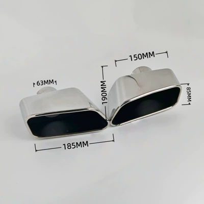 Exhaust pipe – Suitable for Audi modified dual-tail exhaust - 02-50449bmw-square-polished-single-piece-price