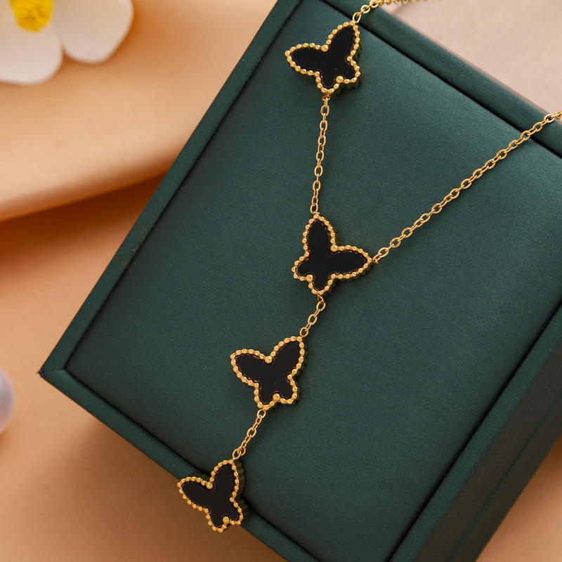 Transfronterizos vacío galvanizado de aluminio de acero de alta versión cuatro hojas cinco flores fritillaria brazalete de oro rosa fábrica venta al por mayor directa