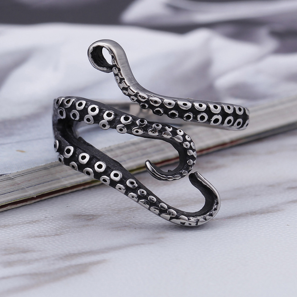 Hip-hop Retro Octopus Alloy Plating Men's Rings display picture 3