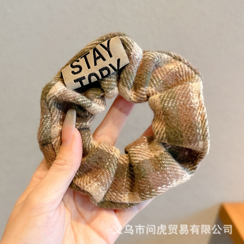 Lazo para el cabello de intestino grueso de encaje de alta calidad de Corea para mujer, banda elástica y duradera, bufanda cuadrada de todo fósforo, cuerda para la cabeza, accesorios para el cabello