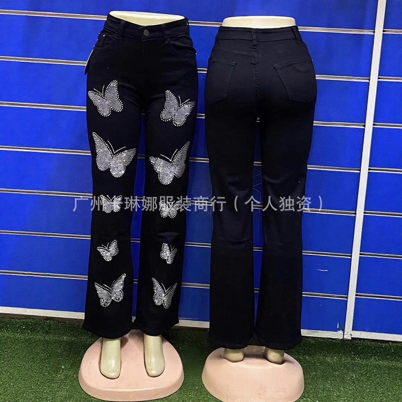 Cargo jeans available阔腿牛仔裤女high quality Boyfriend pant|undefined