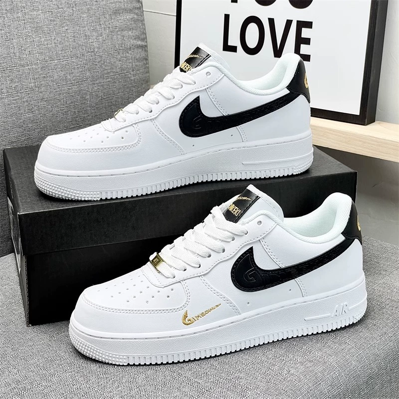 Кеды низкие (Nike) Air Force 1, белые, универсальные, размеры 36–45