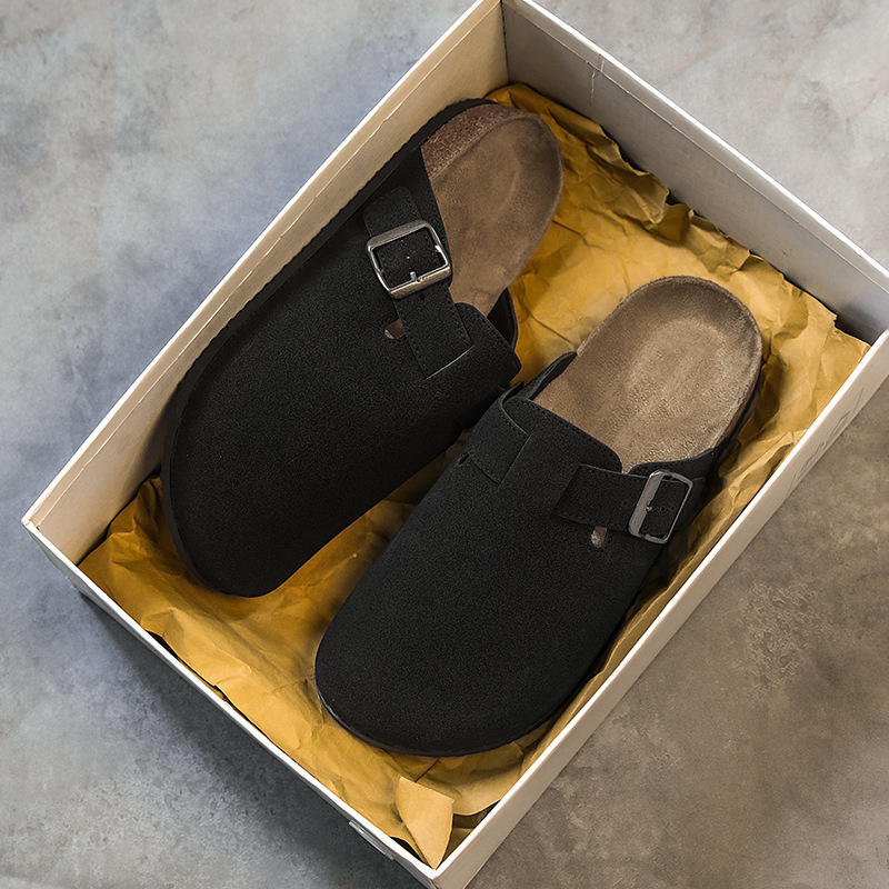 Comfortable Non-Slip Unisex Clogs Couple Cork Slippers Large Size Roman Shoes Half Slippers Lazy Shoes Trendy Slippers Wholesale