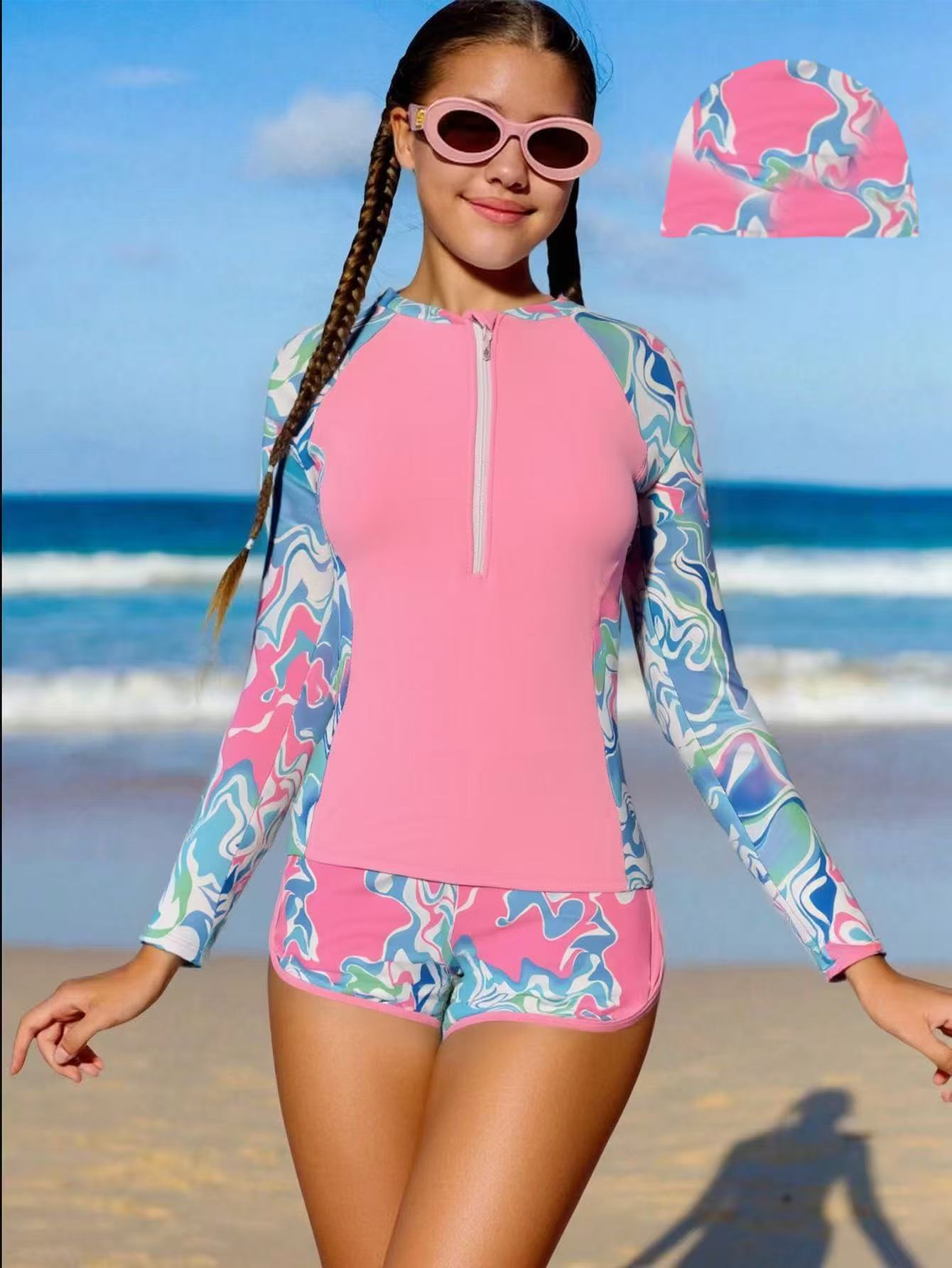 Pink waves + hat