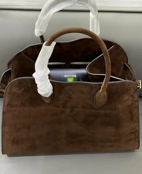 Reddish brown mocha suede