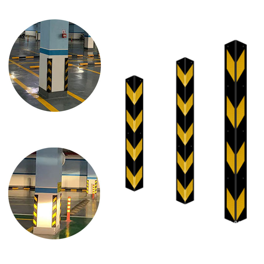 橡胶护角防撞条反光护墙直圆角地下车库护角保护角警示条停车场