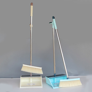 Broom and Dustpan Set for Home Use, Bristle Sweeping Broom, Non-Stick Hair Magic Broom Set