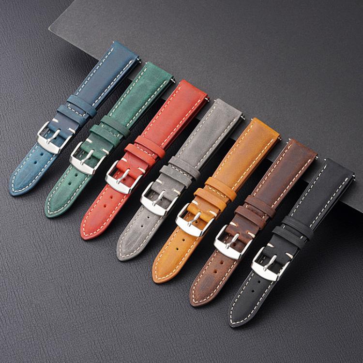 Correa de piel de caballo loco retro para Suunto 9 / D5 / Core multi-modelo 18 - 24 mm multi-tamaño